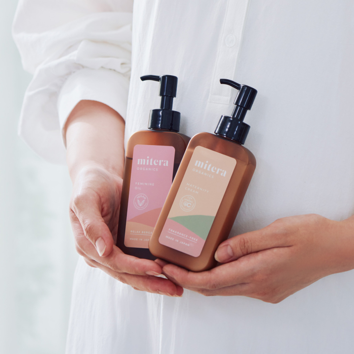 新品未開封　mitera organics ボディケアクリーム 保湿 マタニティ 妊娠線予防クリーム - 史上初！肌のかゆみ・黒ずみにアプローチした